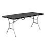 MESA PLEGABLE RECTANGULAR 183.8 CM PLÁSTICO NEGRO