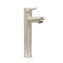 MEZCLADORA PARA LAVABO ALTA SATINADA PARA OVALIN 29.5 X 4.4 X 14.5 CM METAL