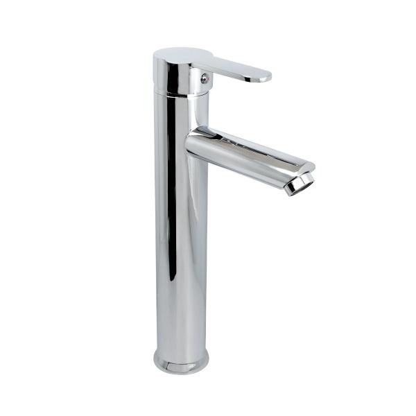 LLAVE PARA LAVABO MONOMANDO CROMO OVALÍN CUELLO ALTO