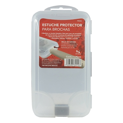 ESTUCHE PROTECTOR PARA ALMACENAMIENTO DE BROCHAS PLÁSTICO TRANSPARENTE