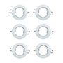 LÁMPARA DE TECHO EMPOTRABLE LED O HALÓGENO PARA TECHO REDONDA 3" BLANCA 6 PIEZAS