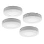 LÁMPARA DE TECHO LED DE SOBREPONER REDONDA 5 PUL 9 W BLANCA MATE 4 PIEZAS