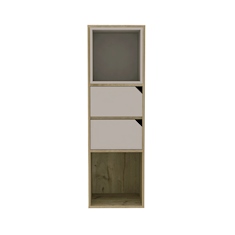 ESTANTE BIBLIOTECA DE MELAMINA 122.7 X 38.1 X 36.1 CM BEIGE DUNA