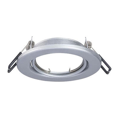 LUMINARIO EMPOTRABLE CIRCULAR PLATEADO SEMI BRILLANTE