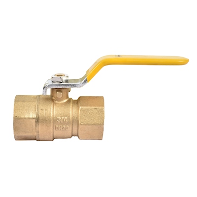 VÁLVULA DE ESFERA 3/4" DE LATÓN PARA USO CON GAS LP/NATURAL