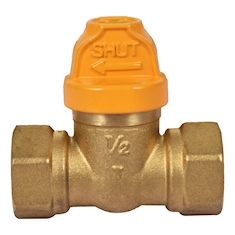 VÁLVULA DE ESFERA 1/2" DE LATÓN PARA USO CON GAS LP/NATURAL