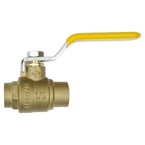 VÁLVULA DE ESFERA 1/2" DE LATÓN PARA USO EN GAS LP/NATURAL