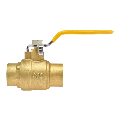 VÁLVULA ESFÉRICA 3/4" DE LATÓN PARA INSTALACIONES DE GAS
