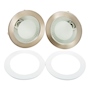 LÁMPARA DE TECHO EMPOTRABLE LED O CFL PARA TECHO REDONDA 5" / 60 W PLATA NÍQUEL 2 PIEZAS