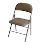 SILLA PLEGABLE ACOJINADA 79 CM ACERO Y PVC CAFÉ