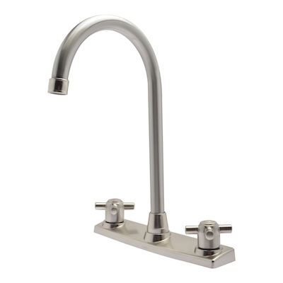 LLAVE MEZCLADORA DUOMANDO PARA COCINA ARGON 34.5 X 26 X 23 CM NÍQUEL CEPILLADO FLOWELL