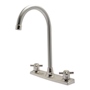 LLAVE MEZCLADORA DUOMANDO PARA COCINA ARGON 34.5 X 26 X 23 CM NÍQUEL CEPILLADO FLOWELL