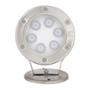 LUZ DE PISO LED RGB DE SUPERFICIE IP67 PARA EXTERIOR 6 W PLATA BRILLANTE 1 PIEZA