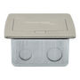MINI CAJA DE PISO CONTACTOS CUADRADA ALUMINIO
