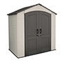 COBERTIZO DE ALMACENAMIENTO PARA EXTERIOR VERTICAL RESINA 7 X 4.5 PIES BEIGE