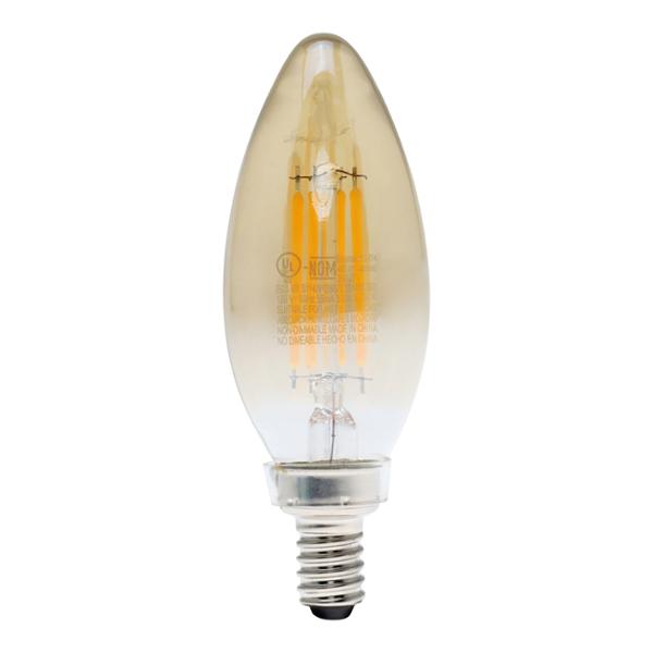 FOCO LED E12 VELA B11 LUZ CÁLIDA 3.5 W / 40 W 3 PIEZAS