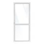 PUERTA EXTERIOR BATIENTE 90 X 210 CM DERECHA BLANCO ALUMINIO