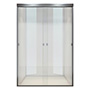 CANCEL PARA BAÑO DOBLE CORREDIZO PERFIL PLATA VIDRIO ESMERILADO 110 A 120 X 187.5 CM VIDRIO ALUMINIO