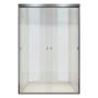 CANCEL PARA BAÑO DOBLE CORREDIZO PERFIL PLATAY VIDRIO ESMERILADO 121 A 130 X 187.5 CM ALUMINIO