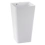 LAVABO PEDESTAL SOBREPONER O EMPOTRADO RESINA QUADRO CUADRADO 83 X 45 X 45 CM