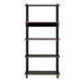 ESTANTE LIBRERO VERTICAL MDF 69.5 X 80 X 35 CM 4 NIVELES CUBIK NEGRO MODERNO