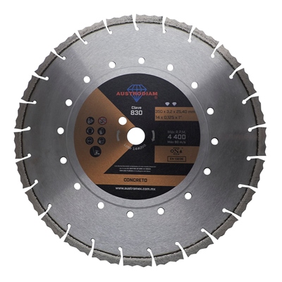 DISCO DIAMANTADO PARA PISO Y CONCRETO CORTADORA 14"