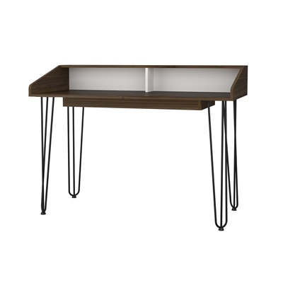 ESCRITORIO PALERMO DE MELAMINA 90 X 120 X 55.2 CM CAFÉ GALES