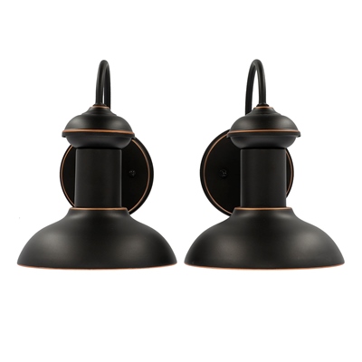 LÁMPARA DE PARED PARA FOCO INCANDESCENTE/LED 24.77 X 22.86 X 19.69 CM 2 PIEZAS