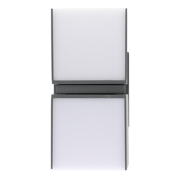 ARBOTANTE DE MURO LED DE CONEXIÓN 100 W 2 FOCOS LUZ CÁLIDA DIRIGIBLE GRIS