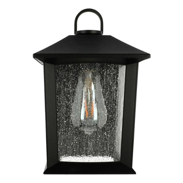 ARBOTANTE DE MURO INCANDESCENTE 40W 1 FOCO RESISTENTE A HUMEDAD NEGRO MATE