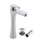 LLAVE PARA LAVABO MONOMANDO CROMO A LAVABO CUELLO ALTO ESTILO CONTEMPORÁNEO