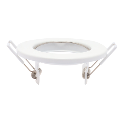 PORTALÁMPARAS EMPOTRABLE FIJO REDONDO 3 PUL BLANCO 4 PIEZAS