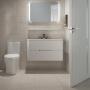 MUEBLE PARA BAÑO FLOTANTE ROMA 34" BLANCO MADERA CONTRACHAPADA SIN ACCESORIOS