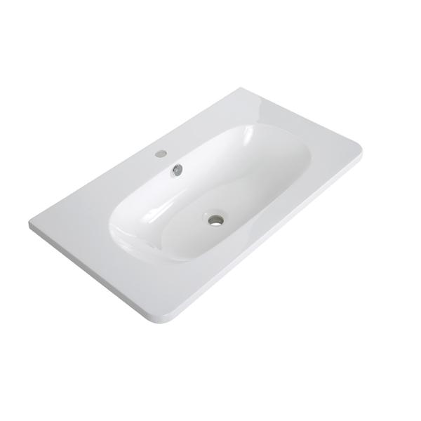 LAVABO PARA BAÑO DE CUBIERTA BLANCO 85 CM PARA GABINETE