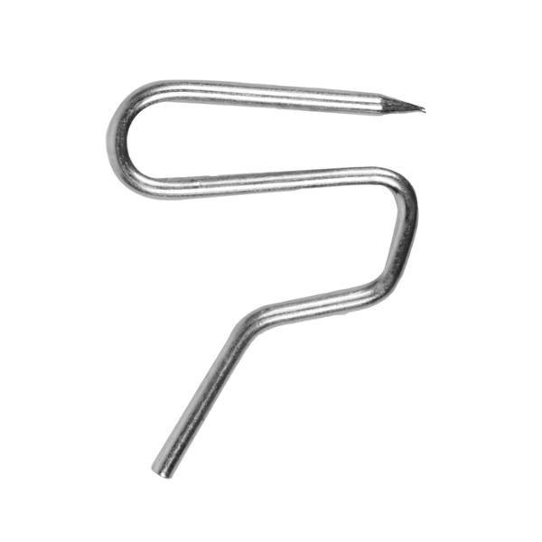 GANCHO DE ALFILER REFORZADO 3.1 X 2 X .2 CM PLATA