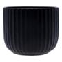 MACETA KIARA III NEGRO 8.5 X 10.14 CM DE CERÁMICA