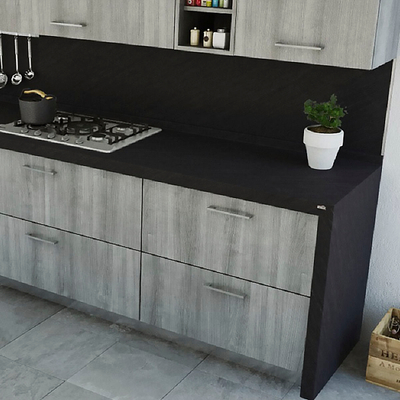 CUBIERTA DE COCINA DE SUSTRATO SEKO ACABADO MATE DE 240 X 64.5 X 10 CM NERO
