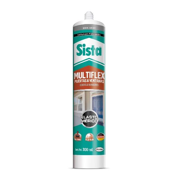 SISTA MULTIFLEX ELASTOMÉRICO PUERTAS Y VENTANAS GRIS 280 ML