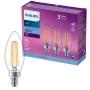 FOCO LED E12 VELA B11 LUZ FRÍA 4.5 W / 40 W 3 PIEZAS