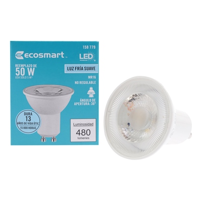FOCO LED GU10 MR16 LUZ FRÍA 5 W / 50 W 1 PIEZA