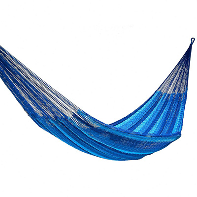 HAMACA MAYA NYLON DOBLE CINTAS AZULES