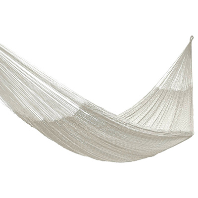 HAMACA MAYA DOBLE NYLON MARFIL