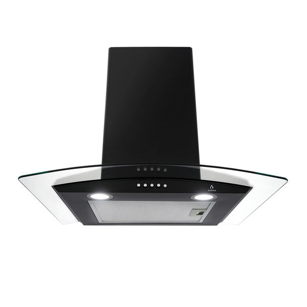 CAMPANA DE COCINA DE PARED 60 CM NEGRO CON 3 VELOCIDADES