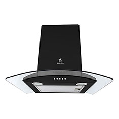 CAMPANA DE COCINA DE PARED 60 CM NEGRO CON 3 VELOCIDADES