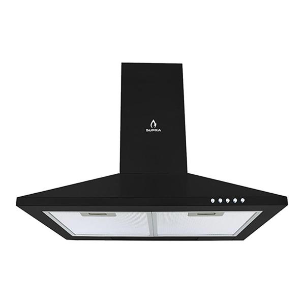 CAMPANA DE COCINA DE ISLA DE 60 CM NEGRO CON 3 VELOCIDADES