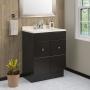 MUEBLE PARA BAÑO A PISO MADRID 24" CHOCOLATE EN TERMOFORMADO CON LAVABO BITONO MAUI CON BLANCO