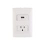 CONTACTO Y PUERTO USB CON PLACA BLANCO LEVITON