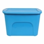 CAJA ORGANIZADORA SÓLIDA 87 L PLÁSTICO TAPA AZUL CON JALADERA