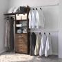 CLÓSET MELAMINA MODULAR 211 X 244 X 211 CM CAFÉ CON 4 CAJONES