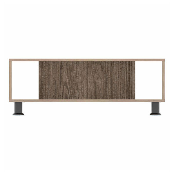 MESA CENTRO AUXILIAR PLAYCON TABLERO LAMINADO Y METAL 60.2 X 96.8 X 35.1 CM CAFÉ